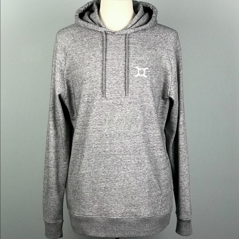 Origin X Grey Organic Cotton Hoodie Size XL Sweatshirt Soft Breathable Logo Gym